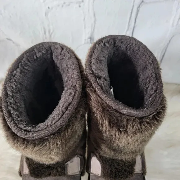 EMU Australia Unisex Boys Girls 3 Winter Boots Wool Brown Bear Shearling Warm
