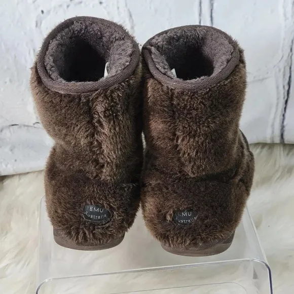EMU Australia Unisex Boys Girls 3 Winter Boots Wool Brown Bear Shearling Warm