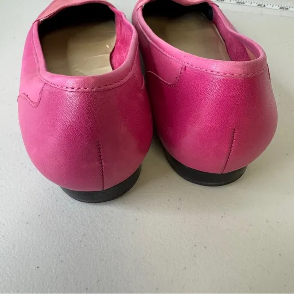 Enzo Angiolini Two Tone Pink Barbie Core Leather Loafers Flats Size 9.5