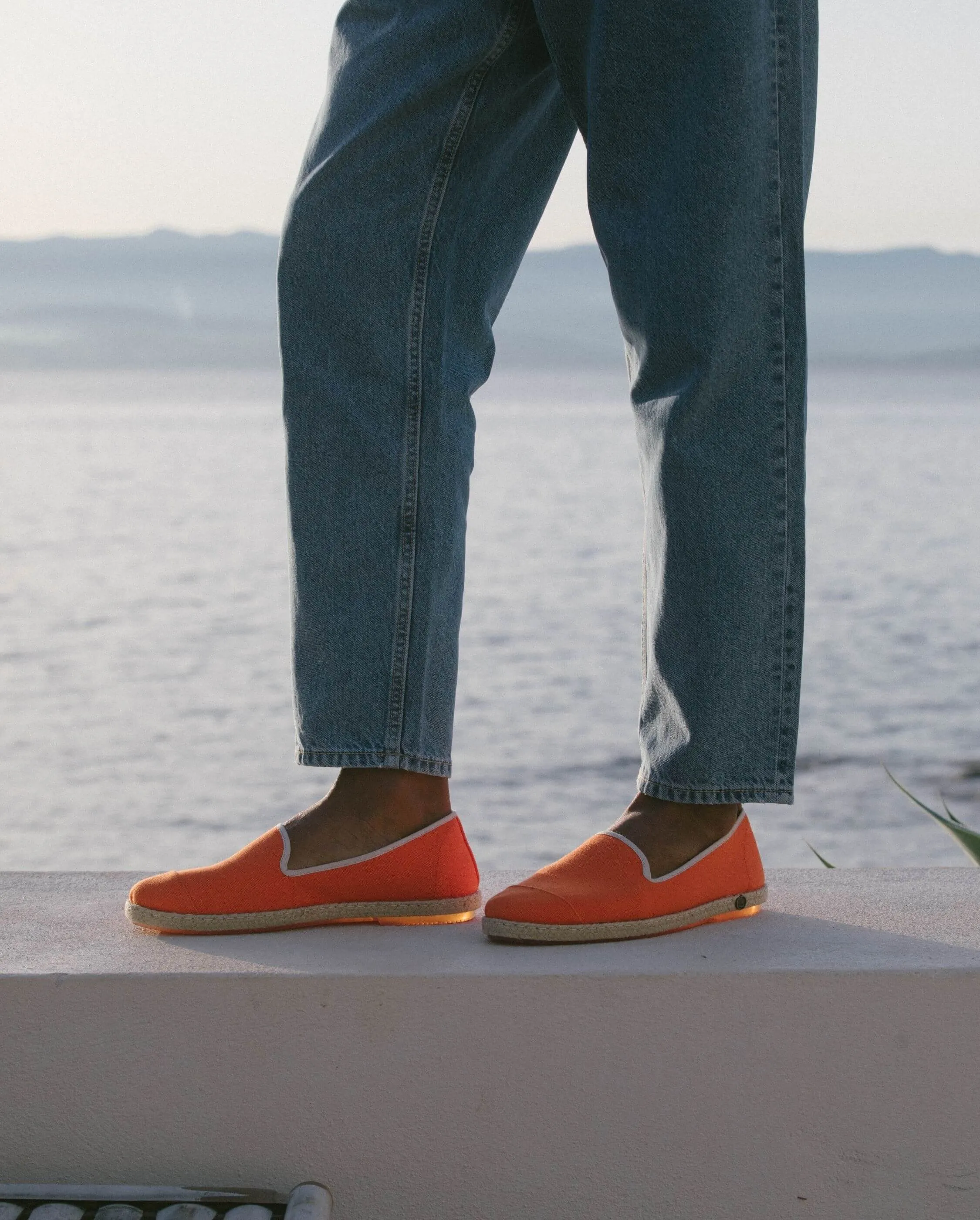 Espadrille homme coton, orange