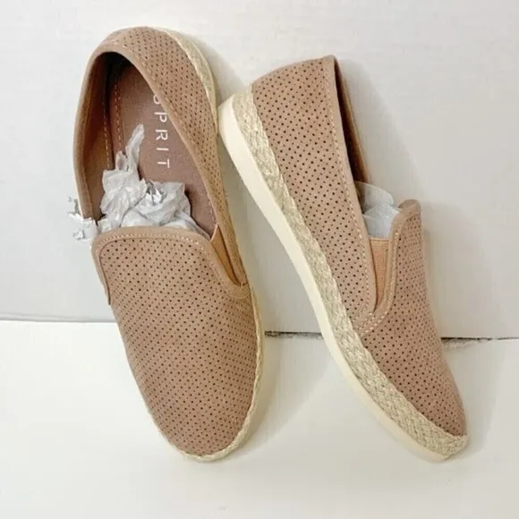 Esprit NWT Erin Slip On Perforated Casual Walking Summer Espadrille