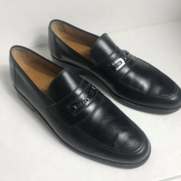 E.T. Wright Master's Collection Loafer Black Leather Size 9.5