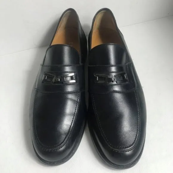 E.T. Wright Master's Collection Loafer Black Leather Size 9.5