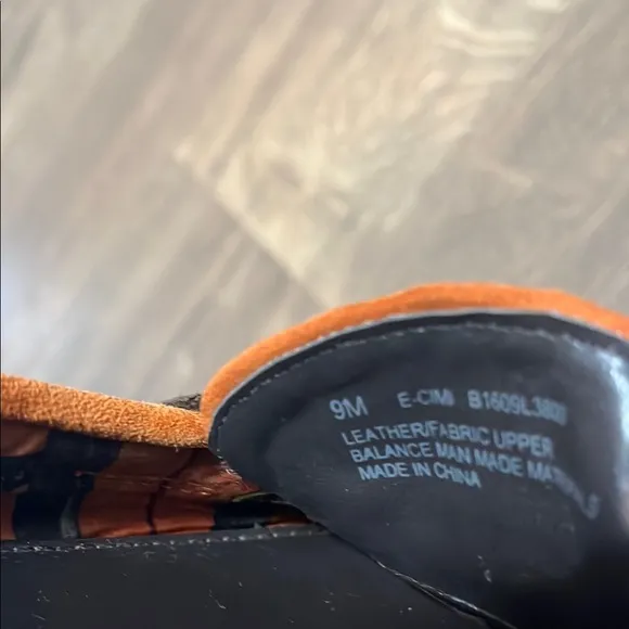 Etienne Aigner Orange Loafers with Black Accents