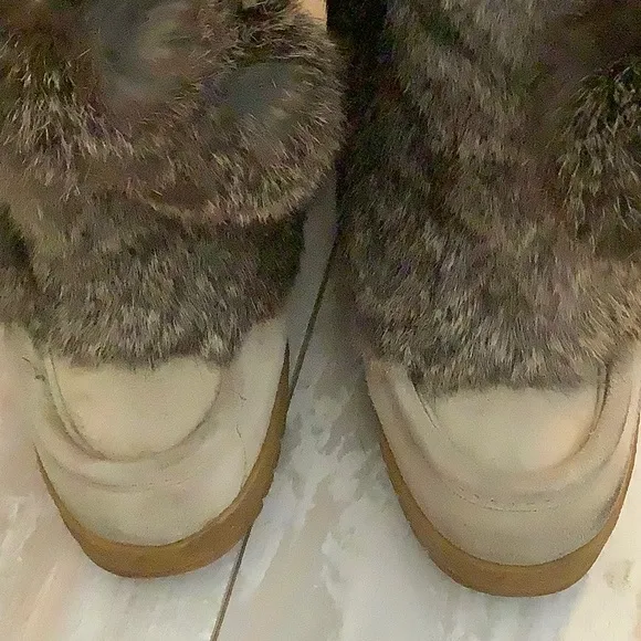 EUC Coach Maryann Rabbit Fur Boots
