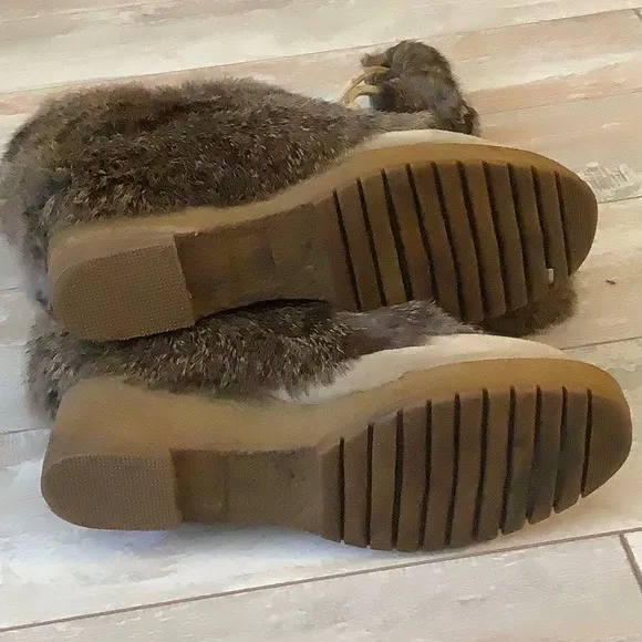 EUC Coach Maryann Rabbit Fur Boots