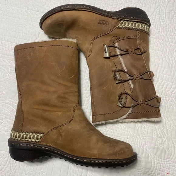 EUC UGG Australia Kona Brown Waterproof Boots SZ 7