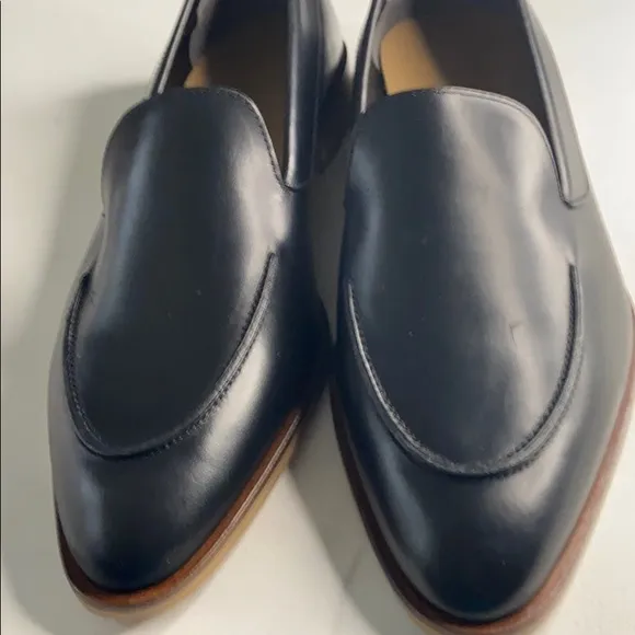 Everlane black leather loafers