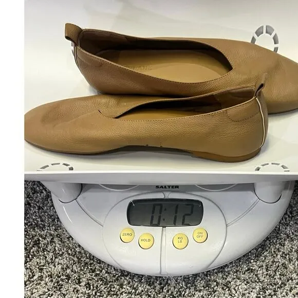 Everlane Leather Ballet Flats, Tan, Women’s Sz 8, Minimal Capsule Comfort Chic