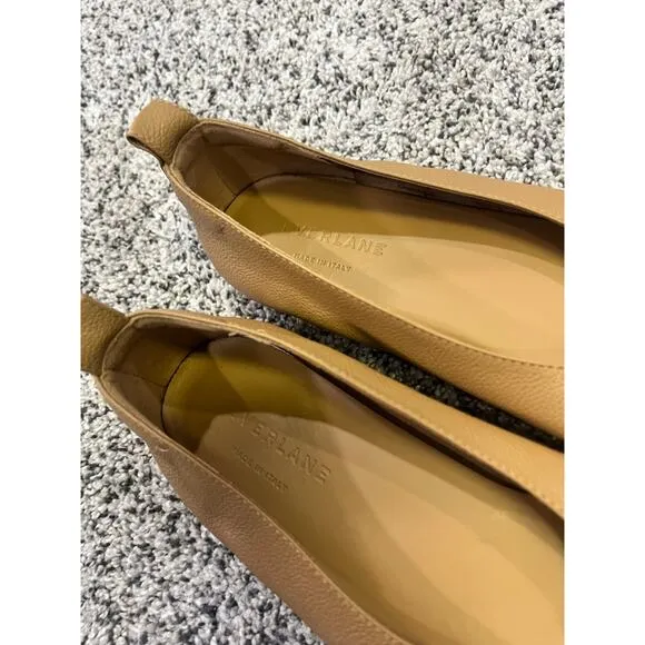 Everlane Leather Ballet Flats, Tan, Women’s Sz 8, Minimal Capsule Comfort Chic
