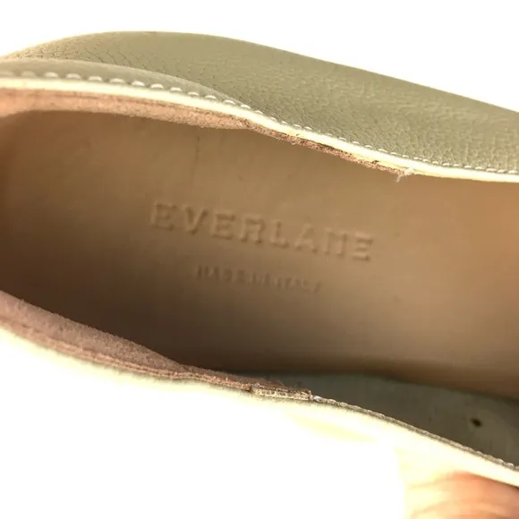 EVERLANE Made In Italy The Day Glove Leather Flats In Beige Size 10