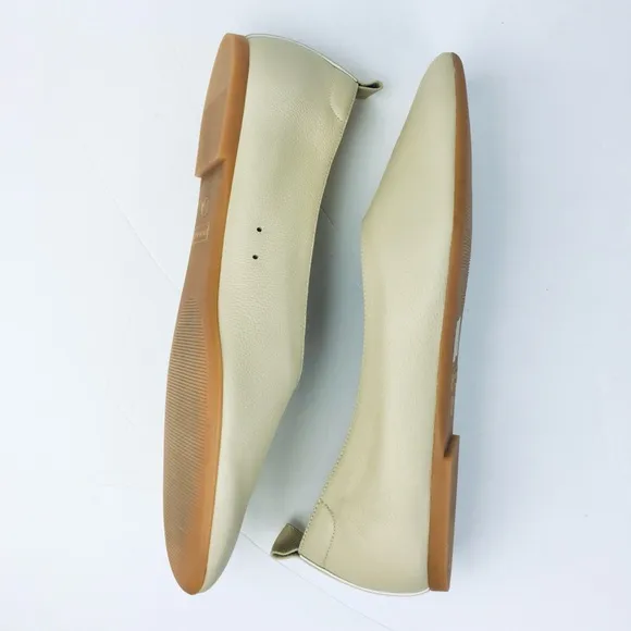 EVERLANE Made In Italy The Day Glove Leather Flats In Beige Size 10