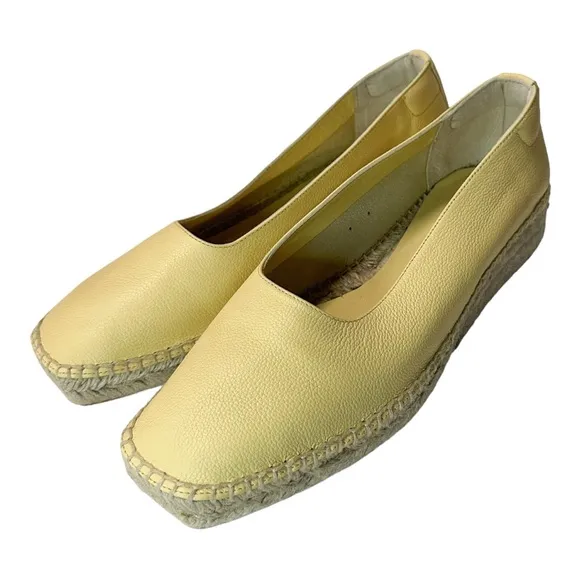 EVERLANE Pale Yellow Espadrilles Size 9