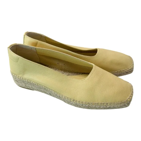 EVERLANE Pale Yellow Espadrilles Size 9
