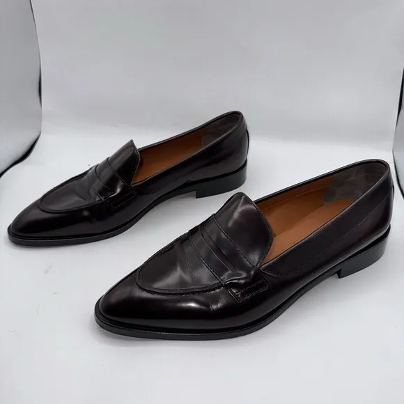 Everlane Shoes Women's 10 Modern Penny Loafer Mules Brown Leather Made In Italy