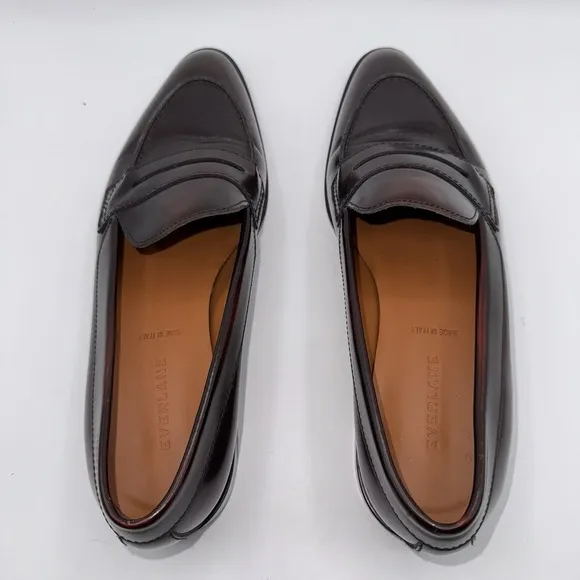 Everlane Shoes Women's 10 Modern Penny Loafer Mules Brown Leather Made In Italy