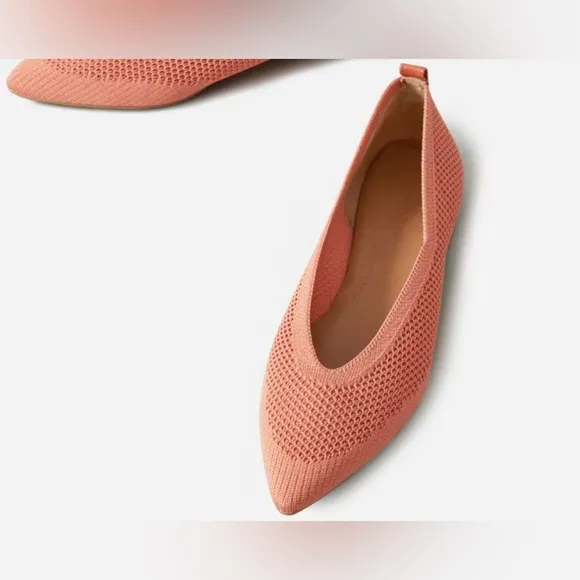 EVERLANE THE 40-hour flat in Reknit In Coral SIZE 7 1/2