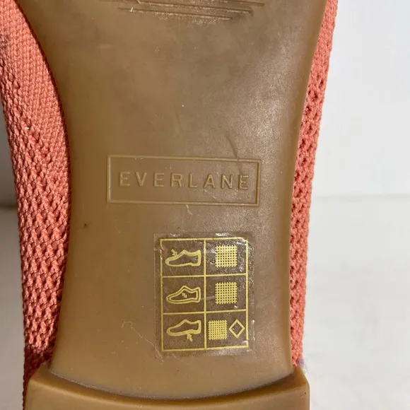 EVERLANE THE 40-hour flat in Reknit In Coral SIZE 7 1/2