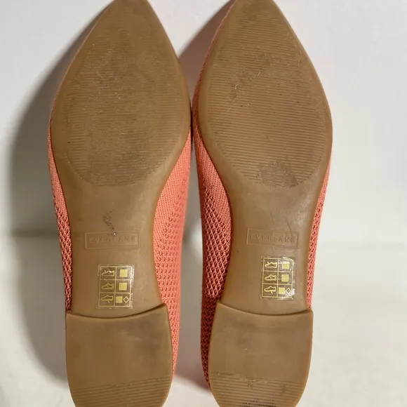 EVERLANE THE 40-hour flat in Reknit In Coral SIZE 7 1/2