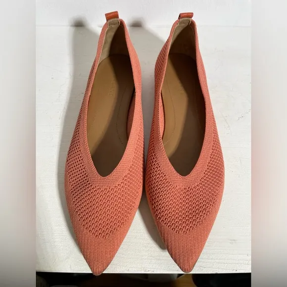 EVERLANE THE 40-hour flat in Reknit In Coral SIZE 7 1/2