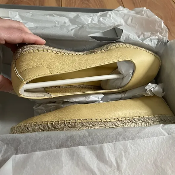 Everlane The Espadrilles in Pale Yellow Leather NWB 7.5