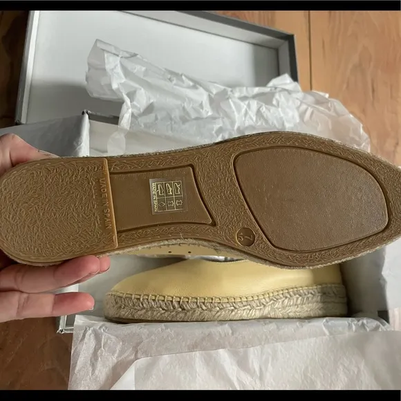 Everlane The Espadrilles in Pale Yellow Leather NWB 7.5