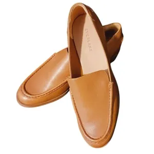 Everlane The Modern Loafer in Camel Tan, Size 9, Classic Brown Leather Slip-ons