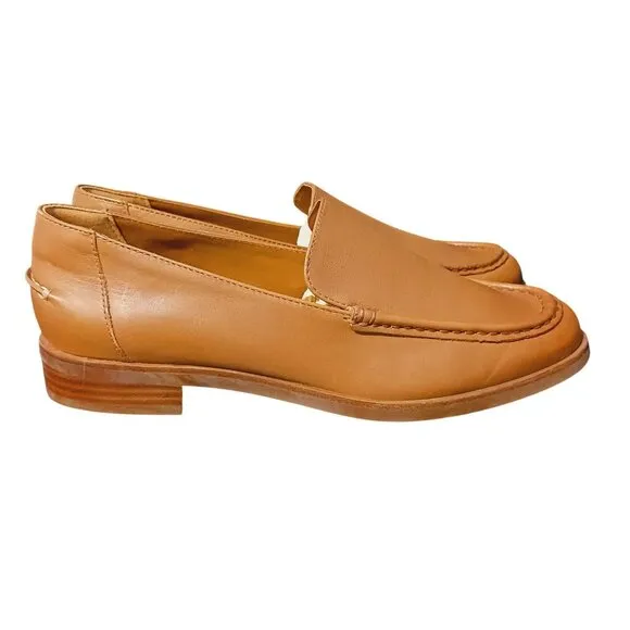 Everlane The Modern Loafer in Camel Tan, Size 9, Classic Brown Leather Slip-ons