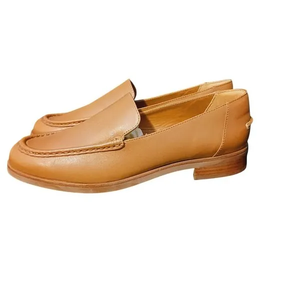Everlane The Modern Loafer in Camel Tan, Size 9, Classic Brown Leather Slip-ons