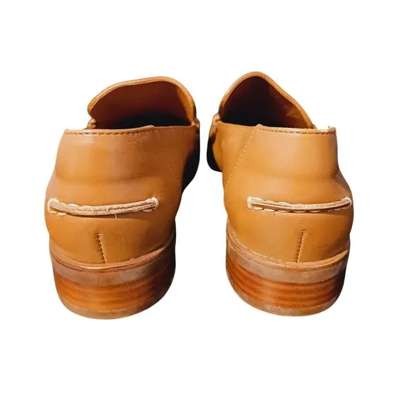 Everlane The Modern Loafer in Camel Tan, Size 9, Classic Brown Leather Slip-ons
