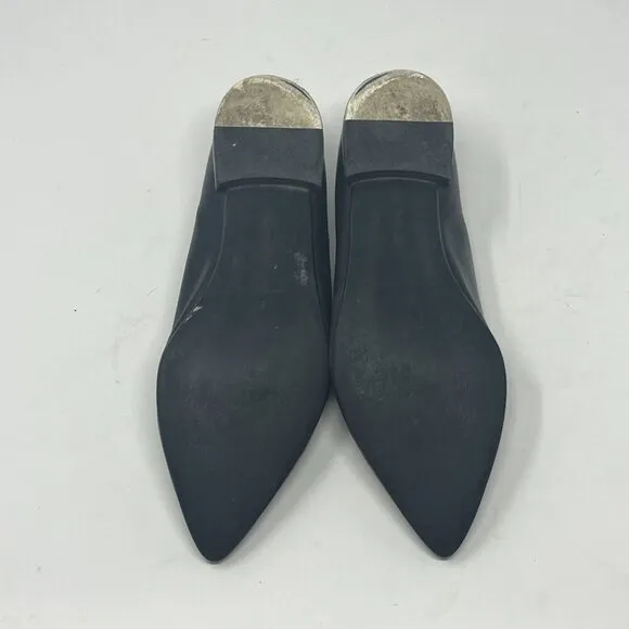 Everlane The Modern Point Flats 7.5 black pointed toe leather women