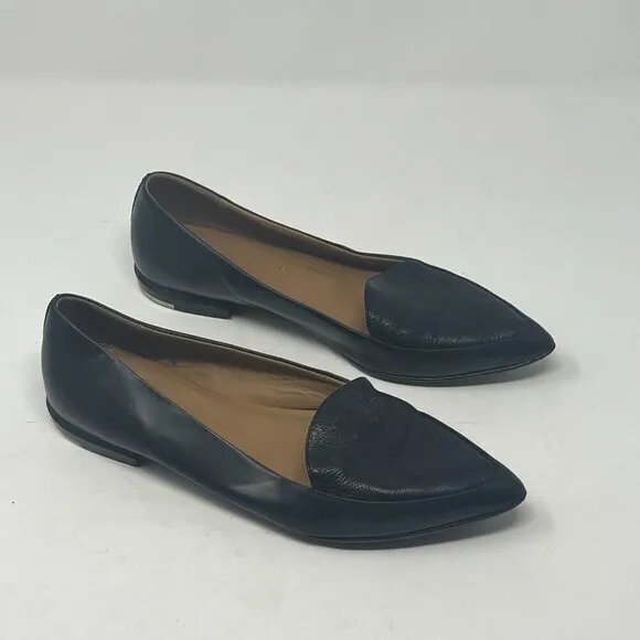Everlane The Modern Point Flats 7.5 black pointed toe leather women
