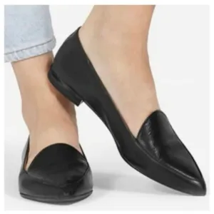 Everlane The Modern Point Flats 7.5 black pointed toe leather women