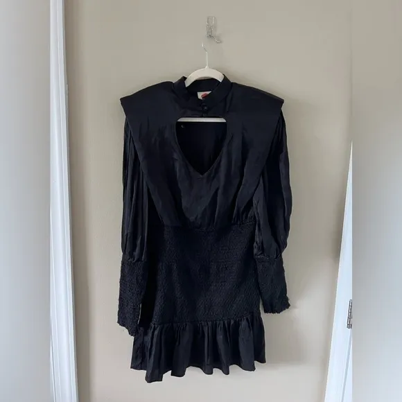 FARM Rio Black Heart Neckline Mini Dress