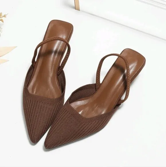 Fashionable New Style Women's High-Heeled Shoes With Pointed Toe, Elastic Strap