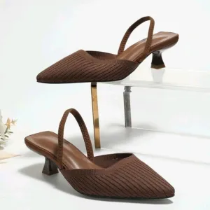 Fashionable New Style Women's High-Heeled Shoes With Pointed Toe, Elastic Strap