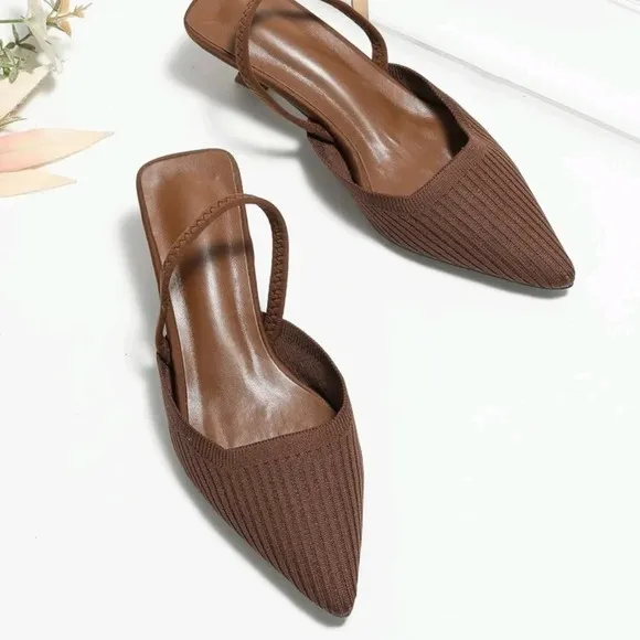Fashionable New Style Women's High-Heeled Shoes With Pointed Toe, Elastic Strap