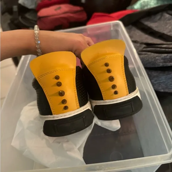 Fendi Monster eyes black slip on sneakers