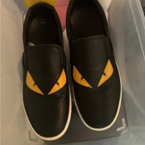 Fendi Monster eyes black slip on sneakers