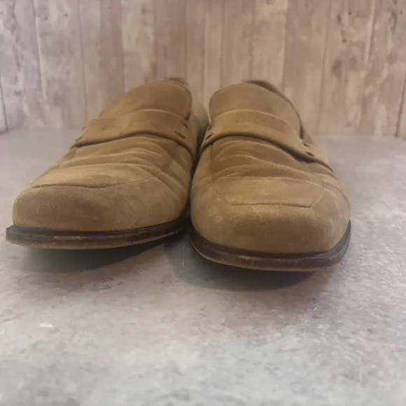 Ferragamo Lavorazione Tan Suede Loafers
