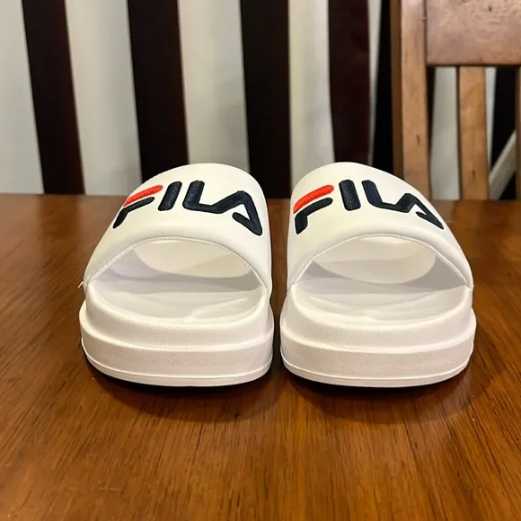 Fila Drifter Bold slides sandals shoes new shower pool beach white Womens Sizes