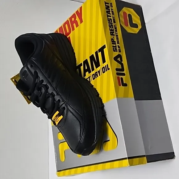 Fila Memory Workshift Ultra Slip Resistant Black Sneakers