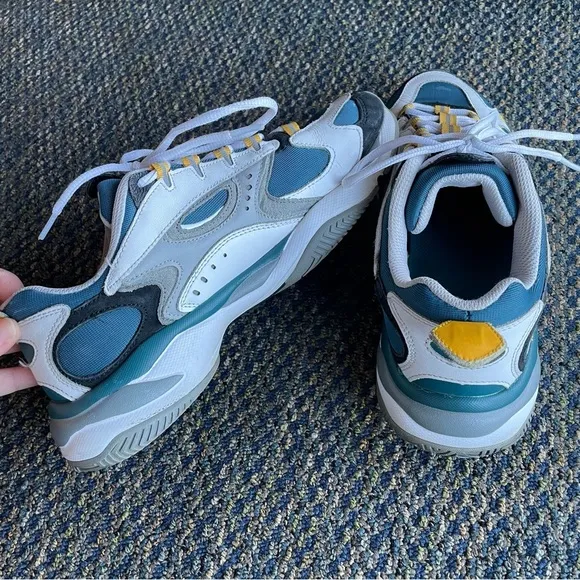 FILA MEN’S GORPCORE Blue and Yellow Sneakers with Mesh Design