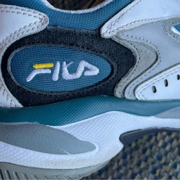 FILA MEN’S GORPCORE Blue and Yellow Sneakers with Mesh Design