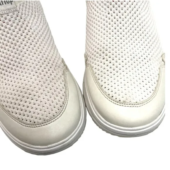 Fitflop Erin White Mesh Cushion Comfort Sock Sneakers Walking Shoes Women’s 8.5
