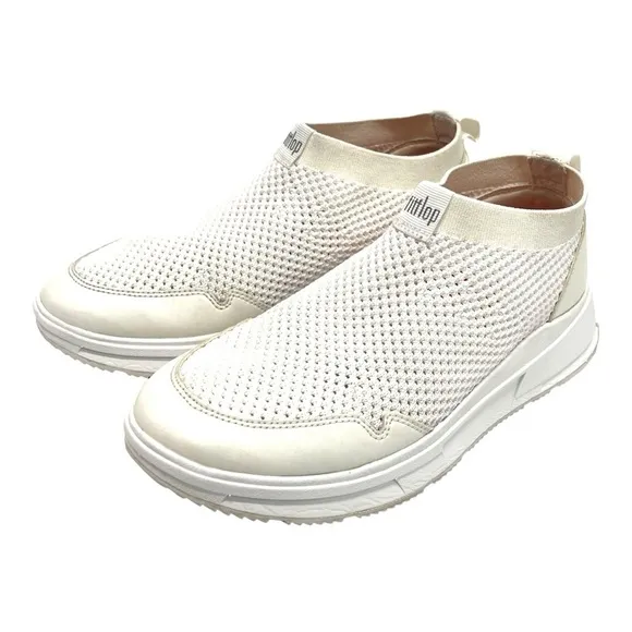 Fitflop Erin White Mesh Cushion Comfort Sock Sneakers Walking Shoes Women’s 8.5