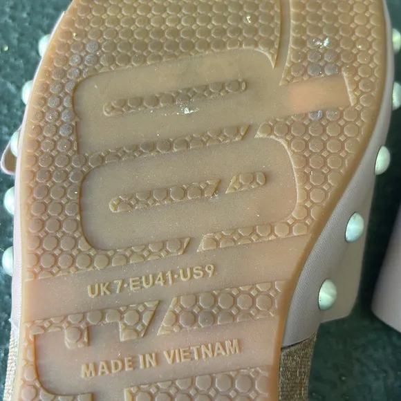 Fitflop Iqushion Leather Adjustable Buckle Slides Size 9 Beach Resortwear