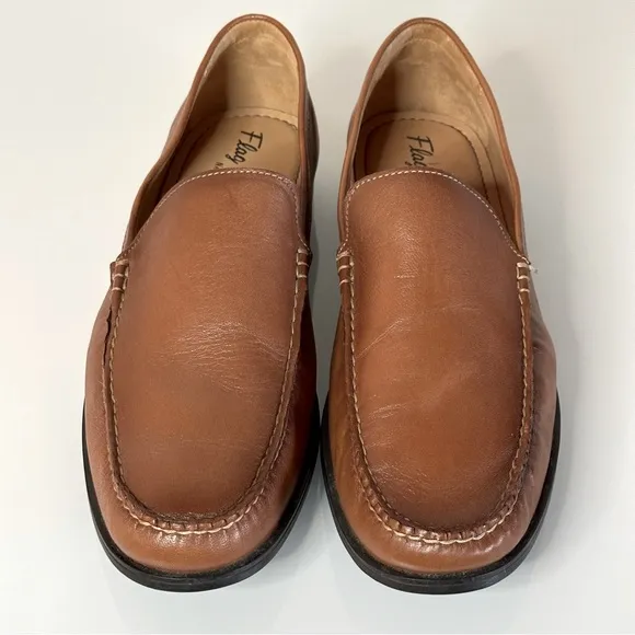 Flag LTD Hobson Venetian Leather Loafers Mens 12 Made in Brazil 292FL0006