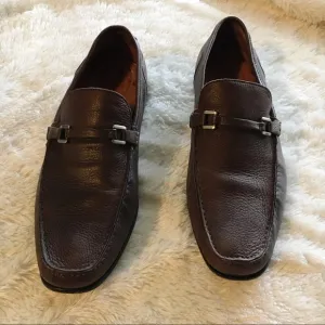 Florsheim Brown Pebbled Leather Loafers