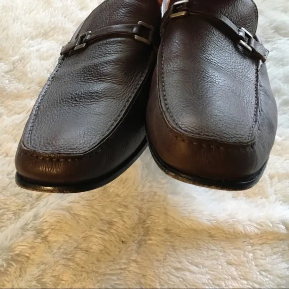 Florsheim Brown Pebbled Leather Loafers